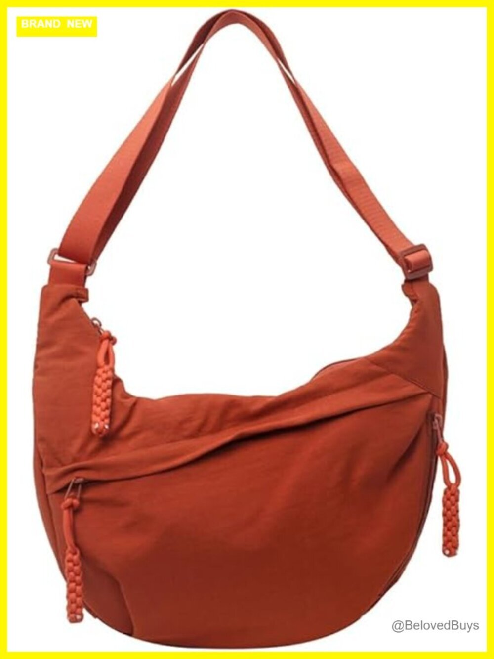 Crescent Crossbody Bag Retro Hobo Nylon Canvas Corduroy Slouchy Shoulder Bag